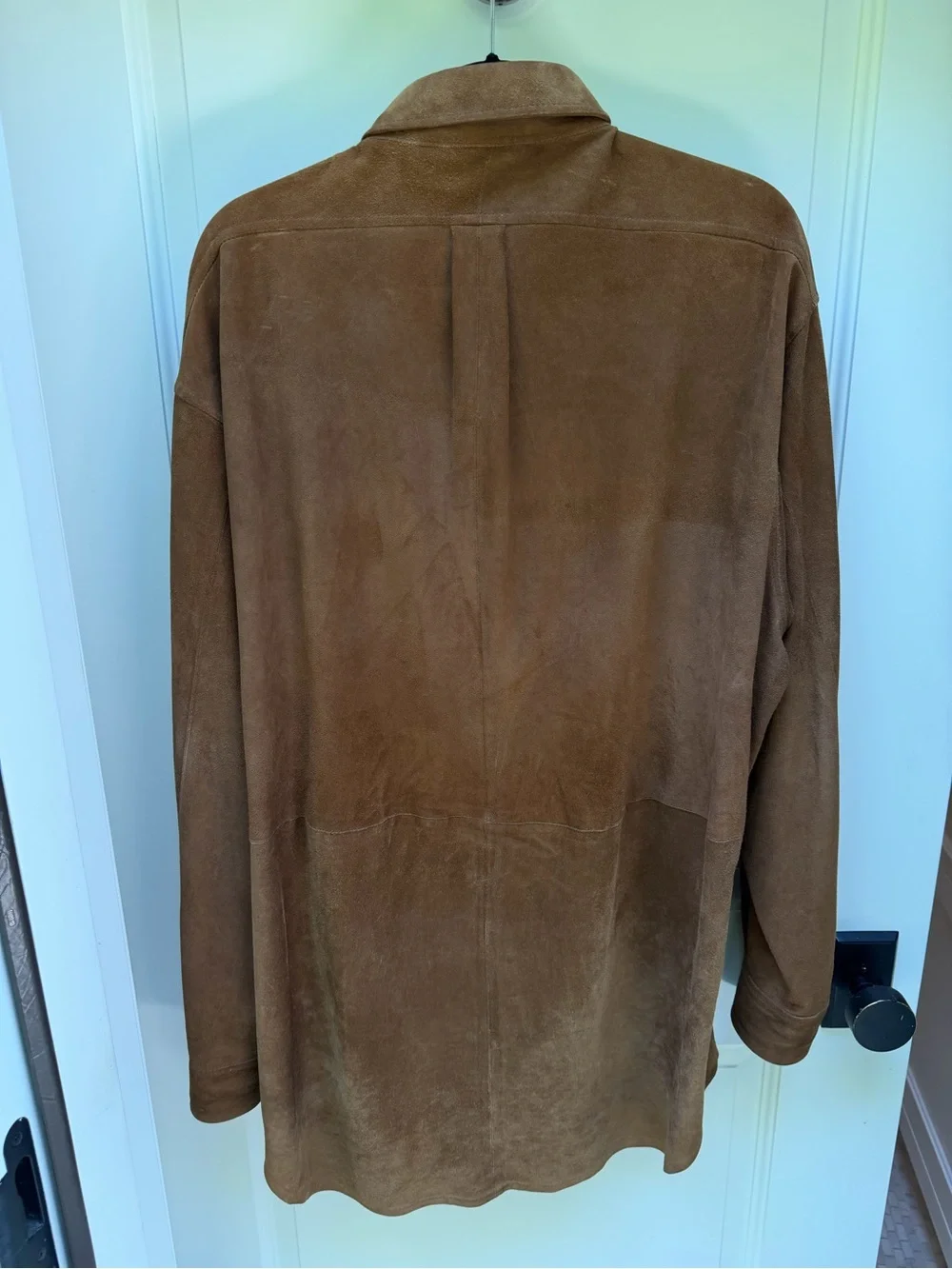 Vintage Polo Jeans Co Ralph Lauren Brown Genuine Suede Leather Overshirt Jacket